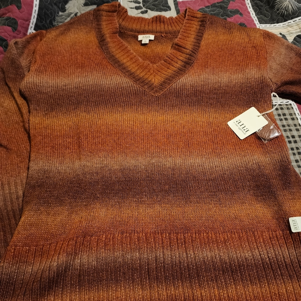 a.n.a orange sweater XL
